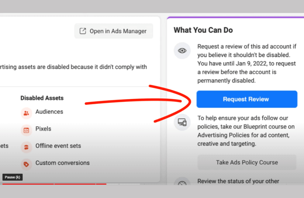Resolving the disabled account status that causes frustration for advertisers.
